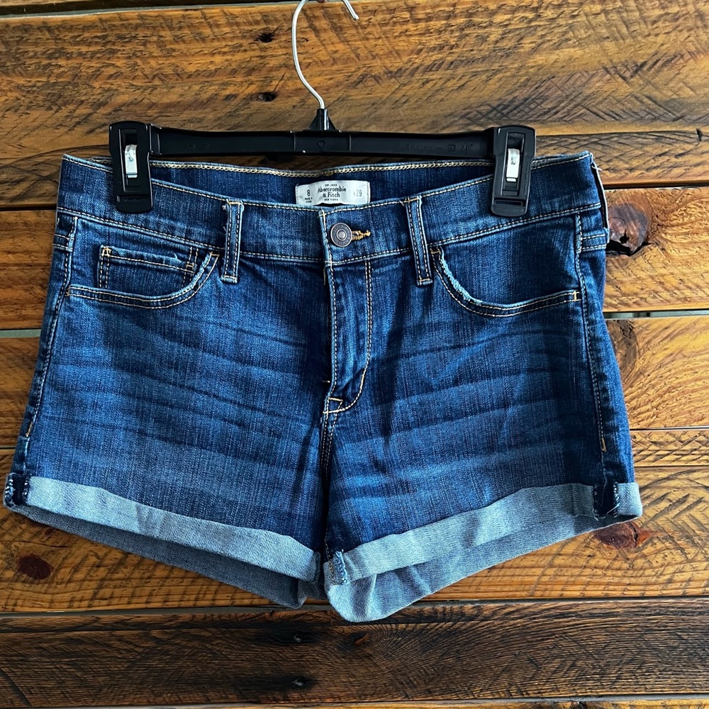 Abercrombie & Fitch Denim Shorts Cuffed Hem